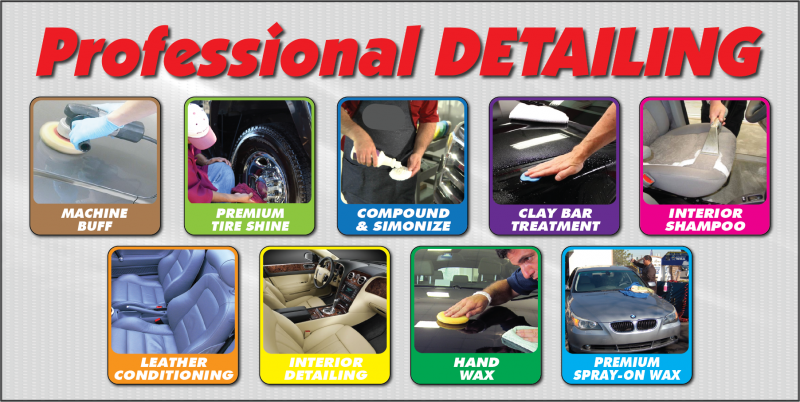 Professional Detailing Banner | Delcom Car Wash Signs